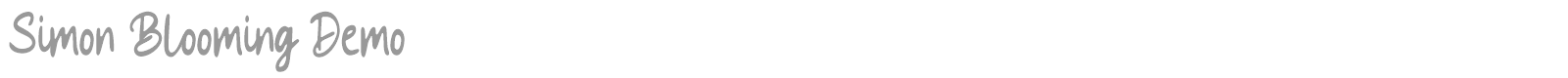 Simon Blooming font preview